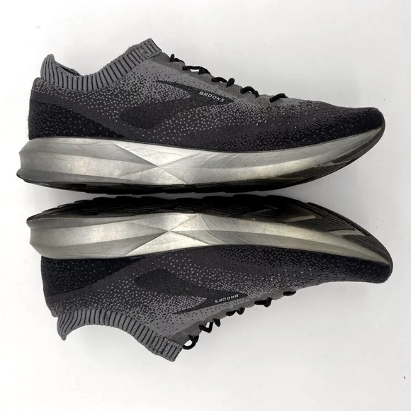 Brooks Mens Running Sneakers Shoes Size 10 Knit Silver Gray workout gym - Picture 3 of 8
